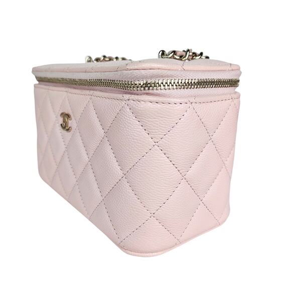 Chanel Caviar Leather Vanity with Chain 25S Crossbody Bag Light Pink - Picture 2 of 12